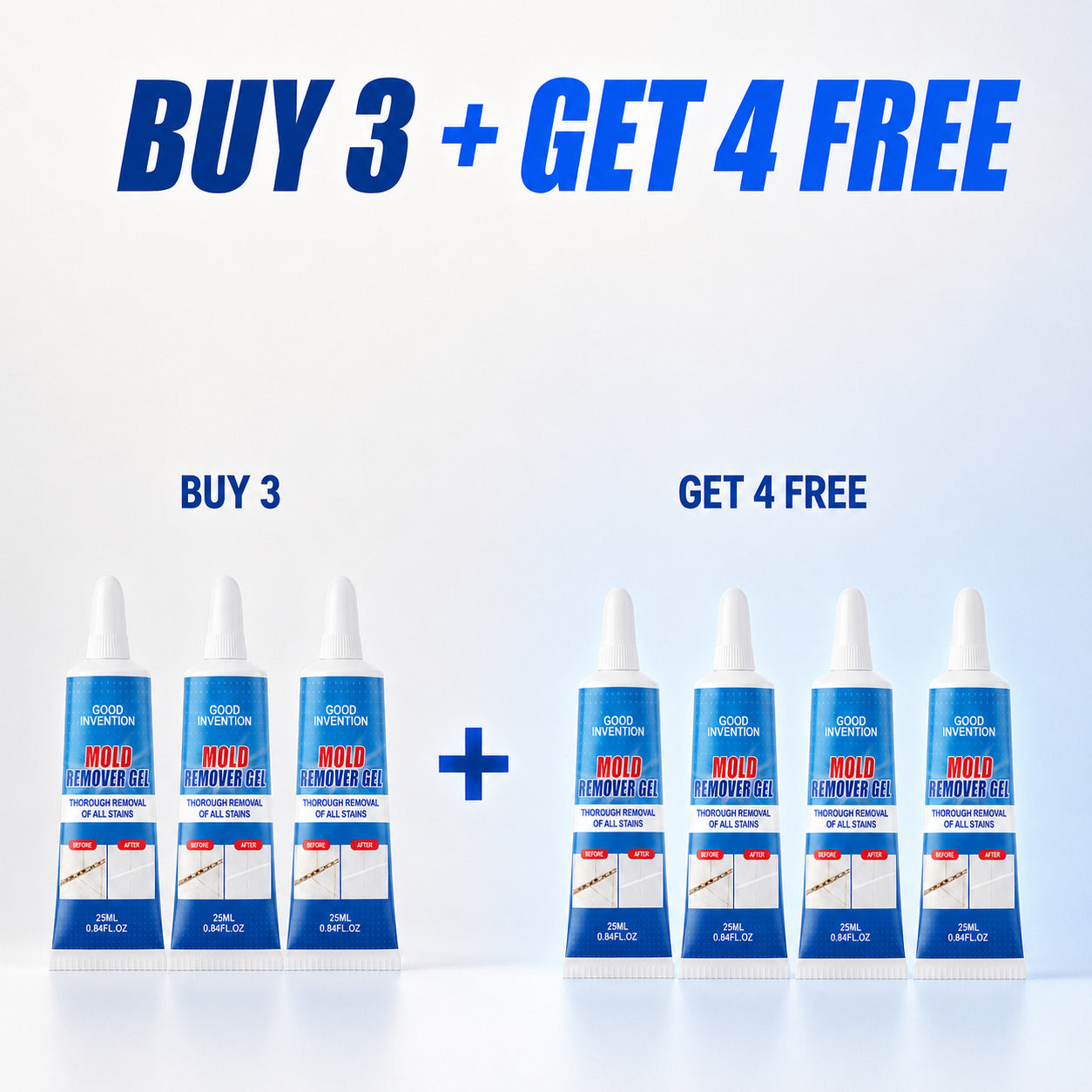 🔥 LIMITED-TIME OFFER! BUY 1 GET 1 FREE EACH $9.99!🔥Mold Remover Gel – Deep-Clean Tile, Grout & Caulk Without Scrubbing