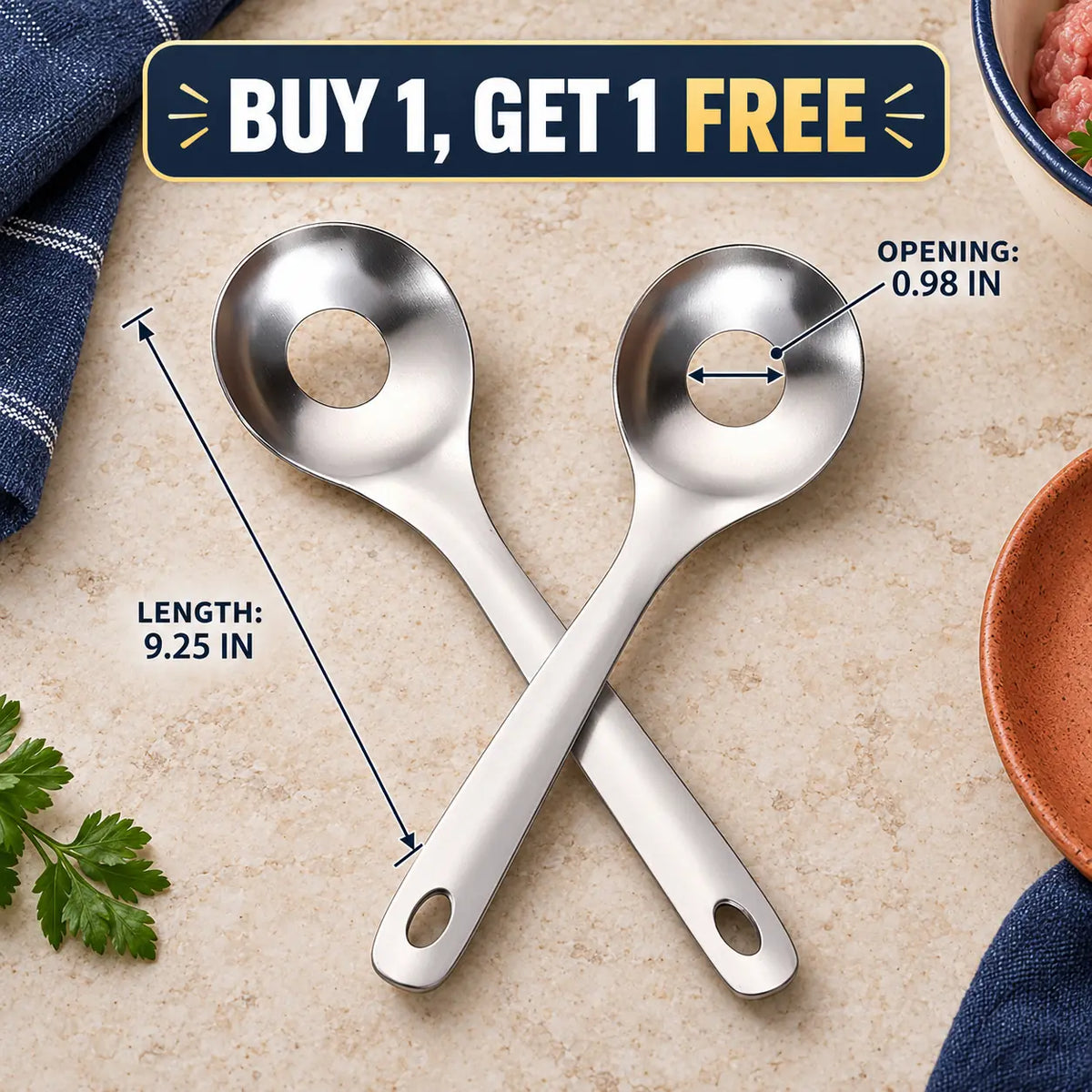 🔥 LIMITED-TIME OFFER! BUY 1 GET 1 FREE EACH $7.99!🔥🔥 Make Perfect Meatballs in Seconds – No Mess, No Sticky Hands!