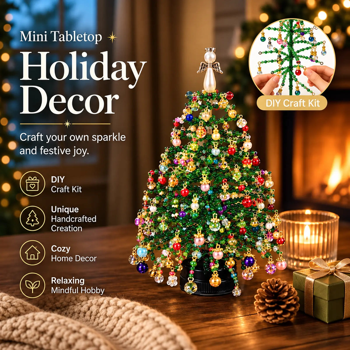 🔥LAST DAY SALE! 50% OFF!🔥Make the Holidays Sparkle — DIY Beaded Christmas Tree Kit✨