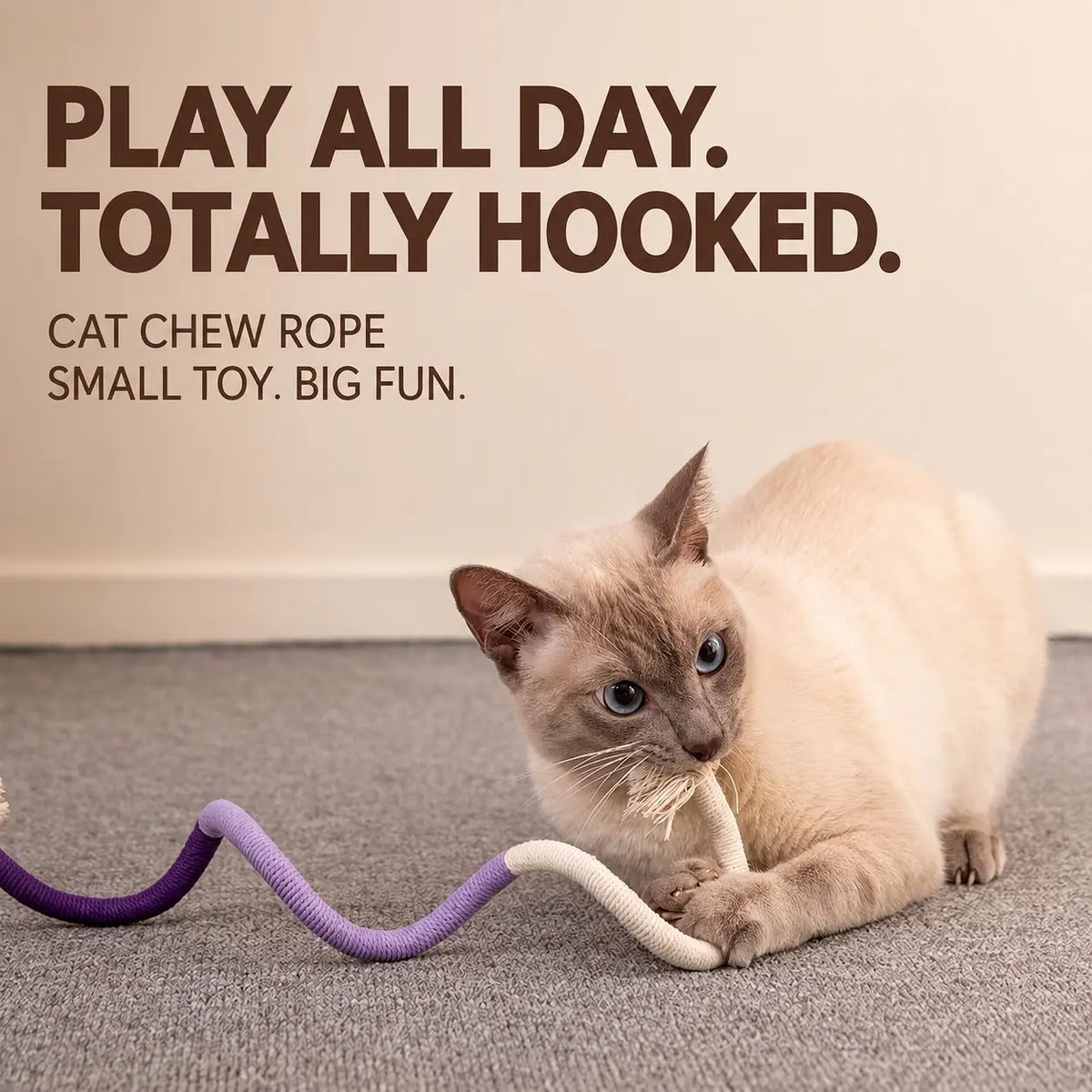 🔥LAST DAY SALE! 50% OFF!🔥Organic Cotton Cat Chew Ropes—Redirect Chewing, Beat Boredom & Encourage Active Play