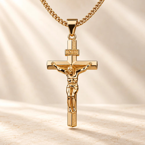 🔥🔥LAST DAY SALE! 60% OFF!🔥🔥Faith Close to Your Heart — Gold-Tone Stainless Steel Cross Necklace