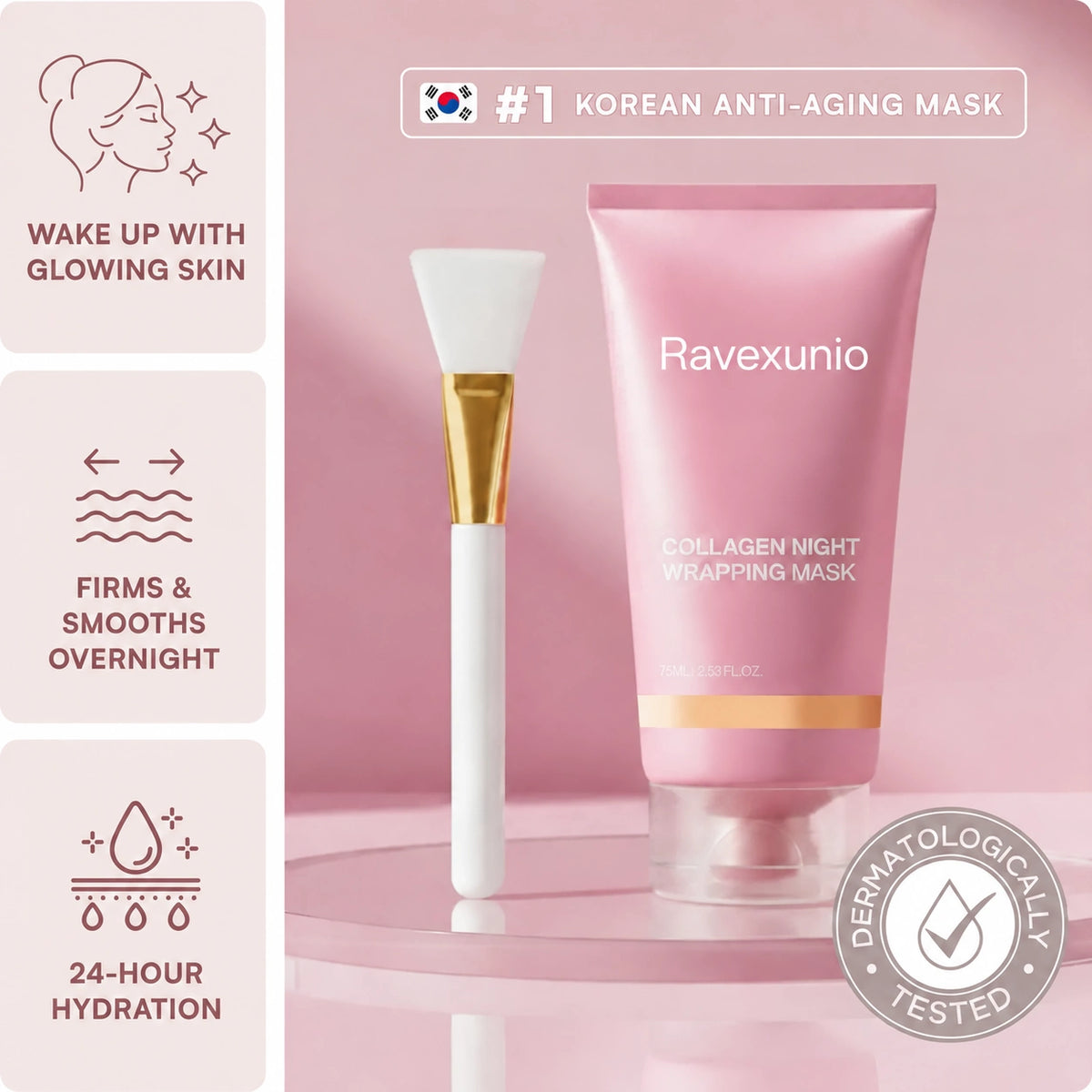 🔥LAST DAY SALE! 50% OFF!🔥Collagen Night Wrapping Mask – Wake Up to Plump, Hydrated, Glass-Like Skin