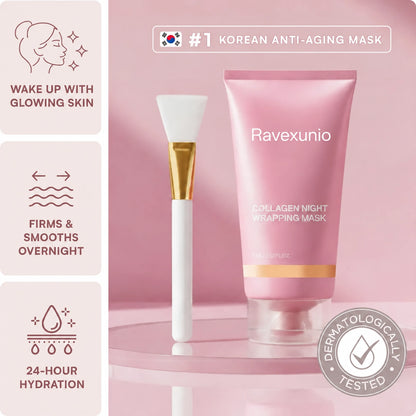 🔥LAST DAY SALE! 50% OFF!🔥Collagen Night Wrapping Mask – Wake Up to Plump, Hydrated, Glass-Like Skin