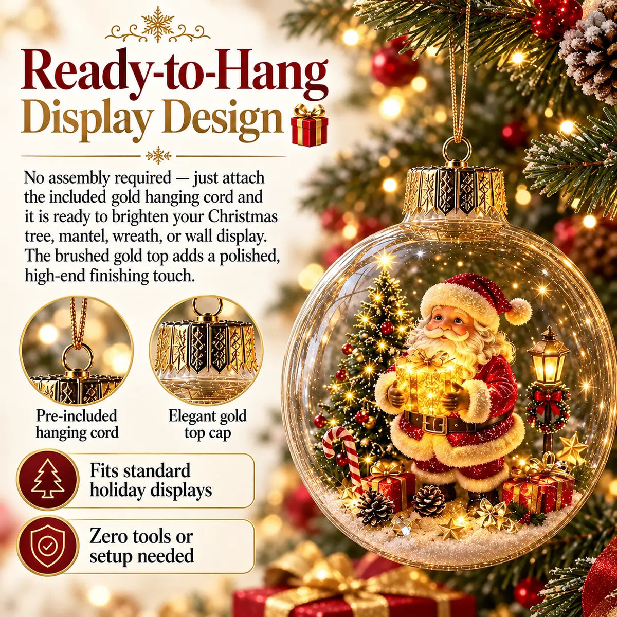 🎅 Take the magic of Christmas home with this glowing miniature three-dimensional model!🎄✨