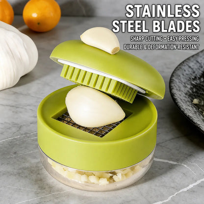 🔥LIMITED-TIME OFFER! BUY 2 GET 1 FREE EACH $9.99!🔥One-Press Garlic Mincer – Fresh, Evenly Minced Garlic Without the Mess