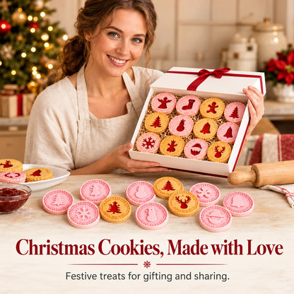 🎁50% Off!🎄Christmas Cookie Cutter & Stamp Set – 10 Festive Designs for Homemade Holiday Treats 🍪