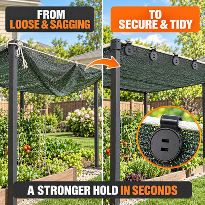 🔥LIMITED-TIME OFFER! BUY 1 GET 1 FREE EACH $0.22!🔥Heavy-Duty Shade Cloth Clips That Lock in Seconds