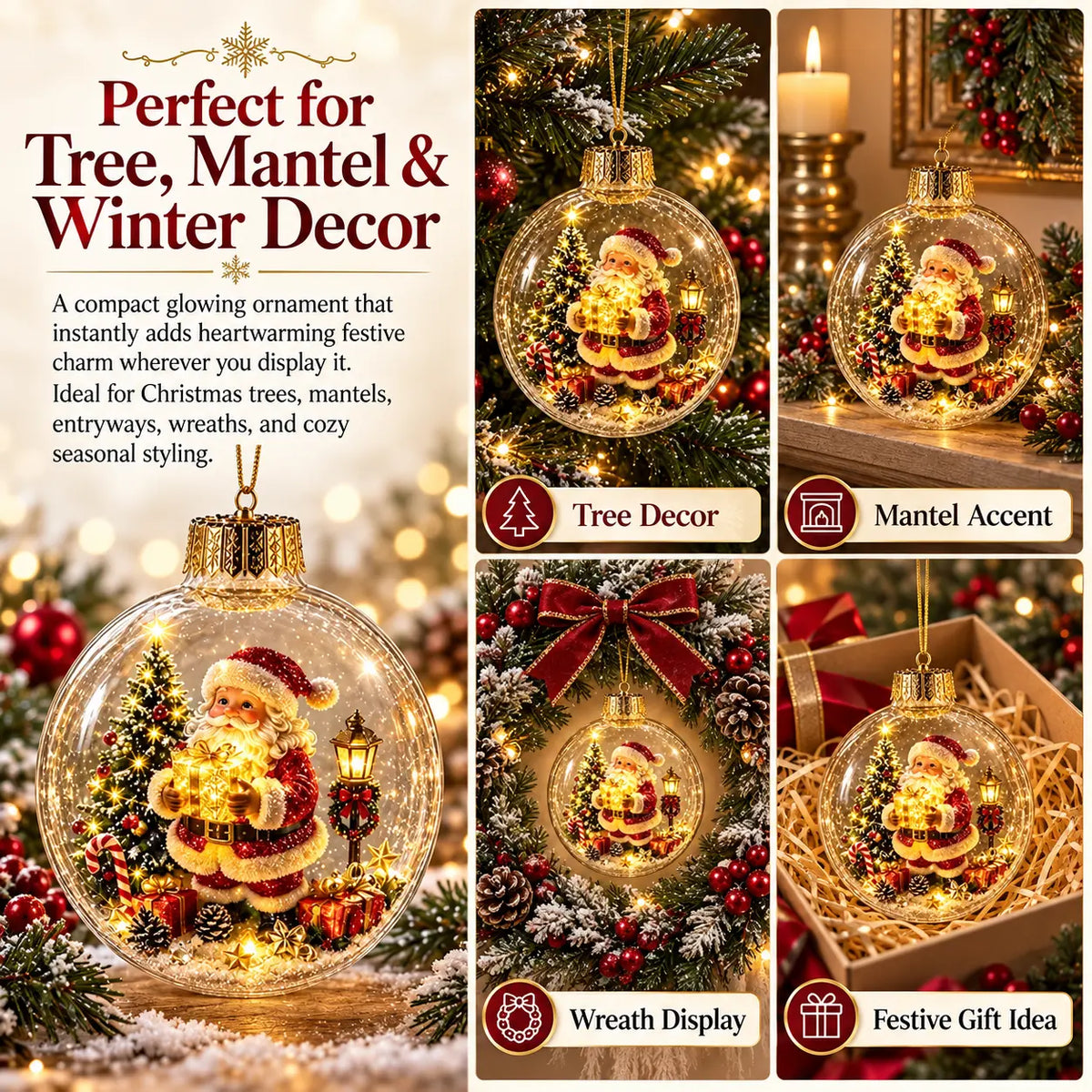 🎅 Take the magic of Christmas home with this glowing miniature three-dimensional model!🎄✨