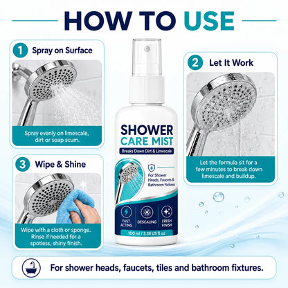 🚿 50% OFF! 🧴Shower Limescale Remover Spray | Removes Hard Water Stains & Buildup✨
