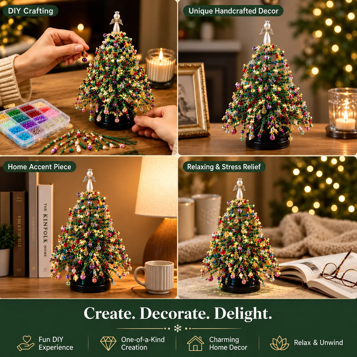 🔥LAST DAY SALE! 50% OFF!🔥Make the Holidays Sparkle — DIY Beaded Christmas Tree Kit✨