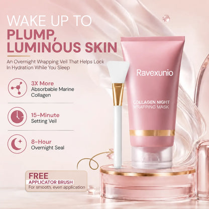 🔥LAST DAY SALE! 50% OFF!🔥Collagen Night Wrapping Mask – Wake Up to Plump, Hydrated, Glass-Like Skin
