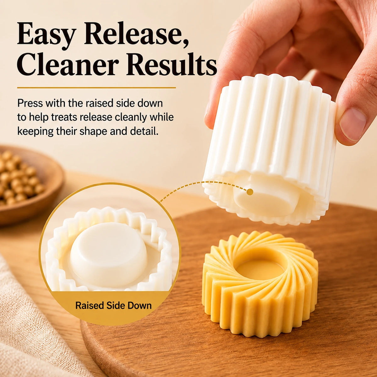 🔥LAST DAY SALE! 50% OFF!🔥Easy-Press Silicone Pastry & Cookie Molds – 2 Designs, Easy Release