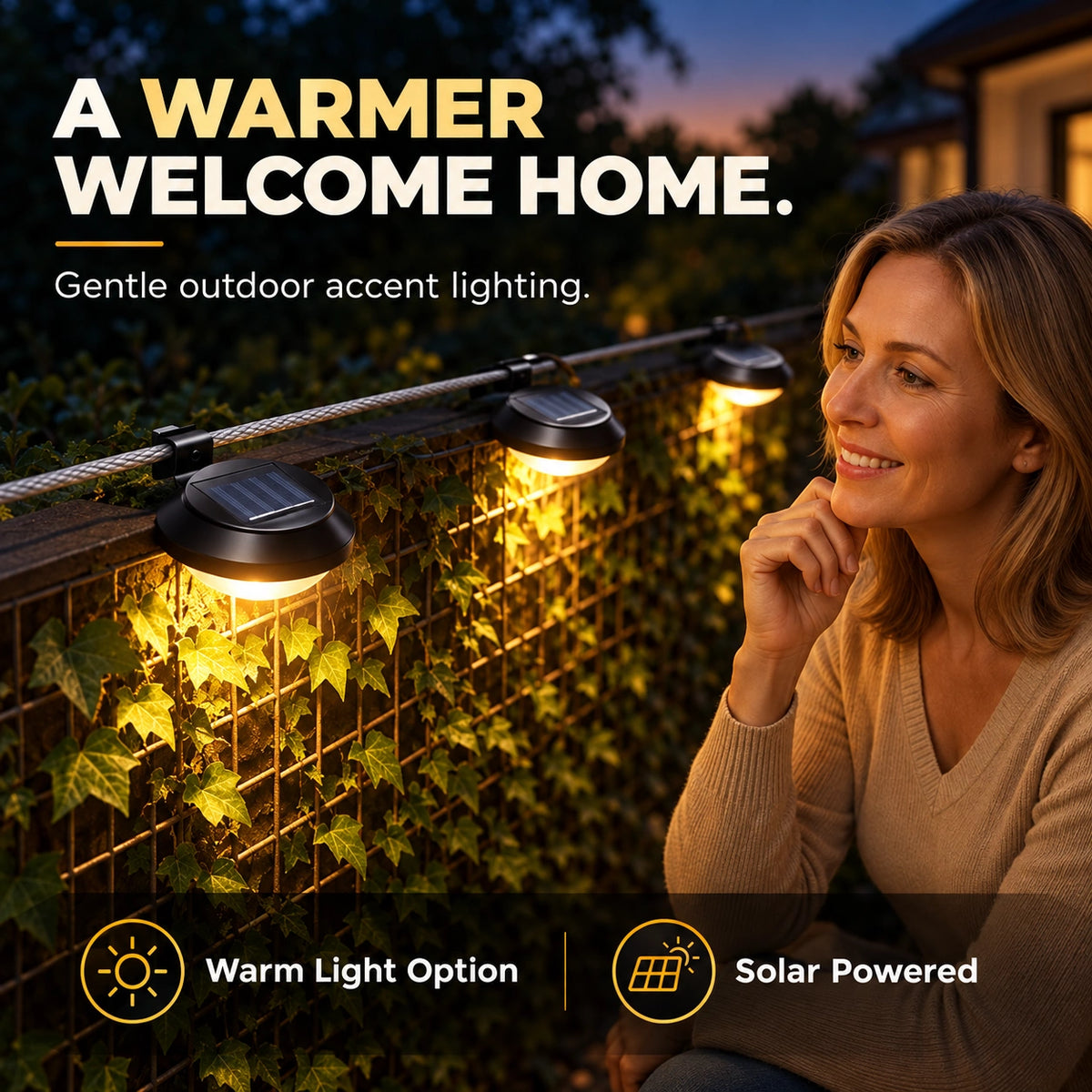 🔥LAST DAY 59% OFF🔥Solar Outdoor Lights – No Wiring, No Electricity Costs, A Welcoming Glow🌞