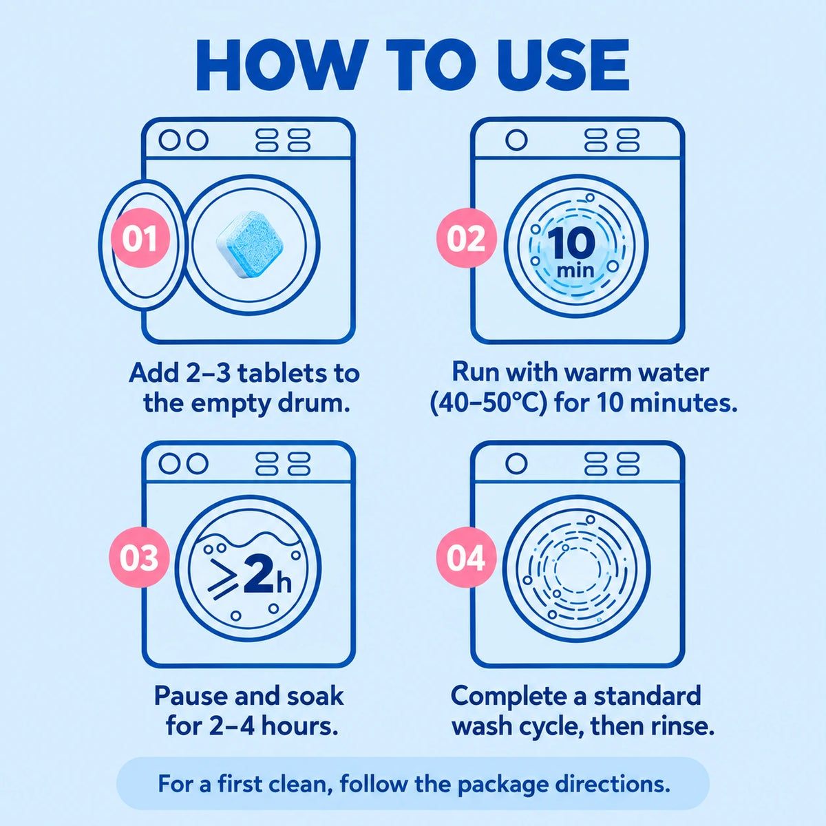 🔥LAST DAY SALE! 50% OFF!🔥Washing Machine Cleaner Tablets – Help Lift Buildup & Freshen Your Washer