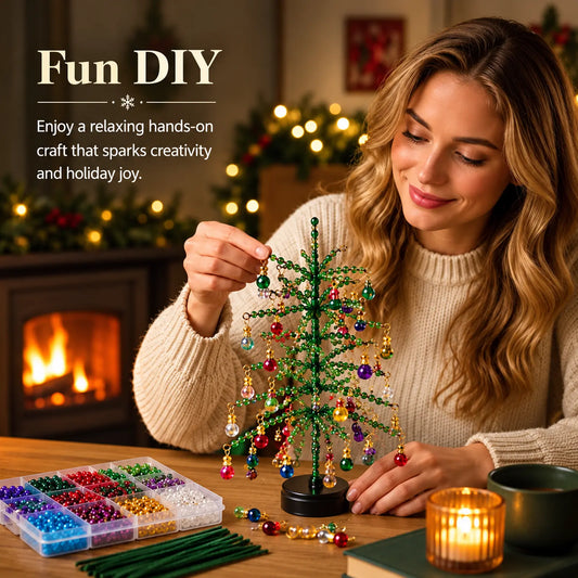 🔥LAST DAY SALE! 50% OFF!🔥Make the Holidays Sparkle — DIY Beaded Christmas Tree Kit✨