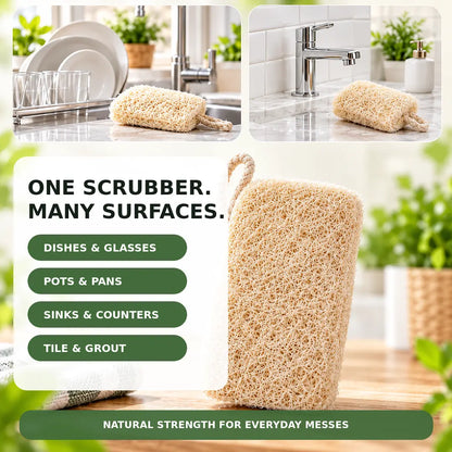 🔥LAST DAY SALE! 50% OFF!🔥Natural Cleaning Sponge – 100% Organic Luffa Dish Scrubber 🌿
