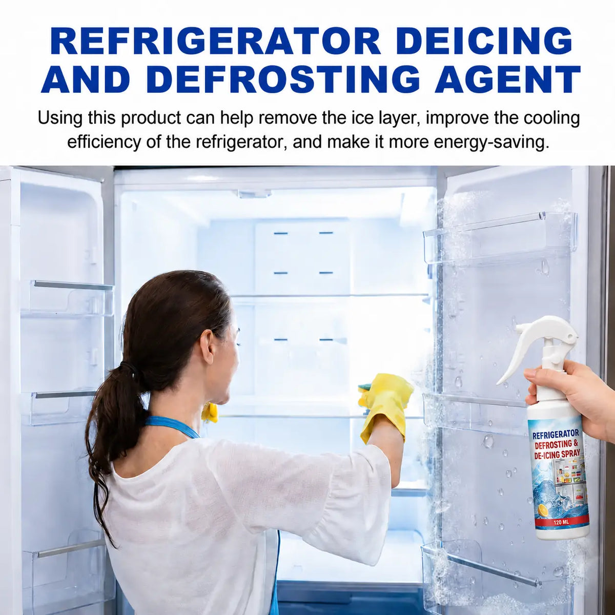 🔥LAST DAY SALE! 50% OFF!🔥Fast-Acting Refrigerator & Freezer De-Icing Spray – Effortless Frost Removal