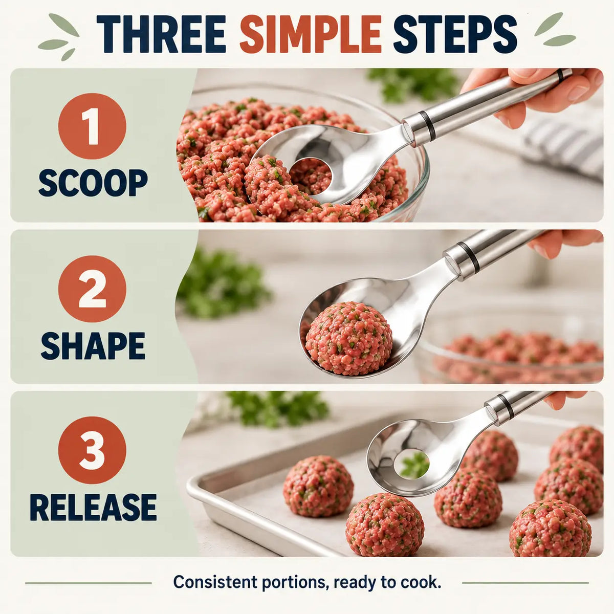 🔥 LIMITED-TIME OFFER! BUY 1 GET 1 FREE EACH $7.99!🔥🔥 Make Perfect Meatballs in Seconds – No Mess, No Sticky Hands!