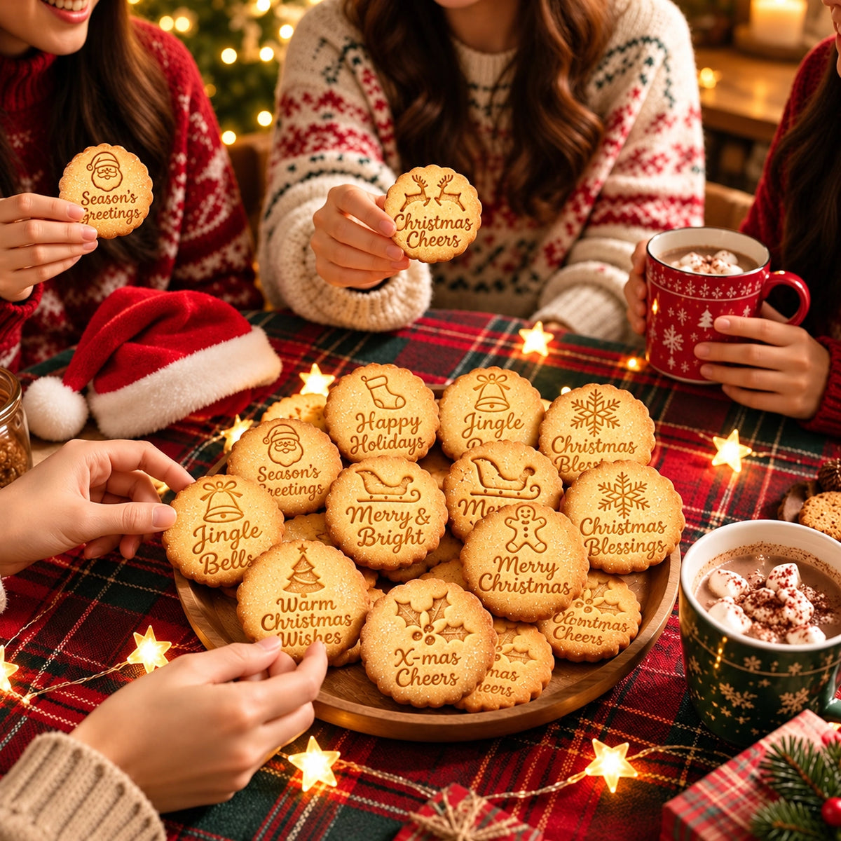 🎁50% Off!🎄Christmas Cookie Cutter & Stamp Set – 10 Festive Designs for Homemade Holiday Treats 🍪