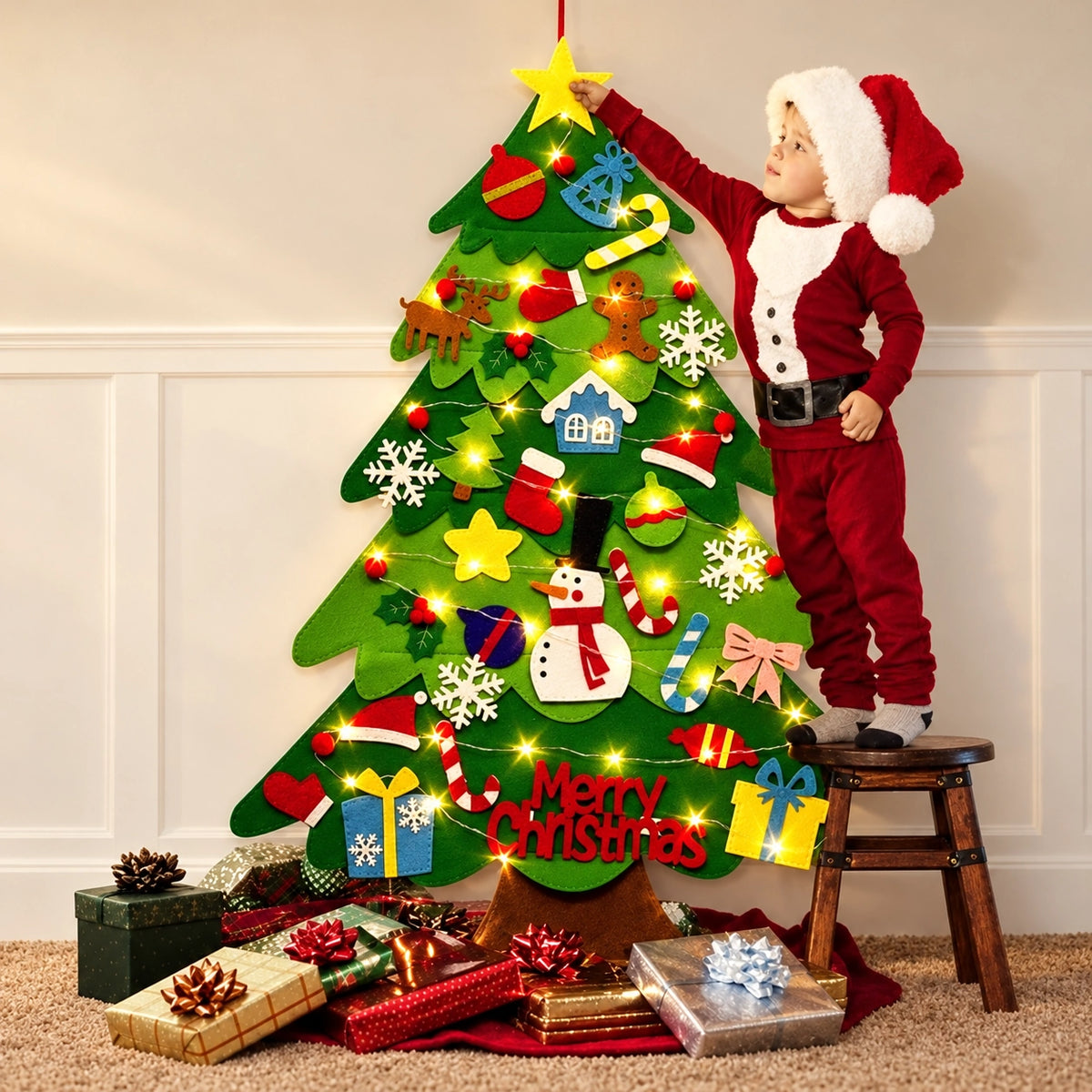 🔥Last Day Sale! 59% Off!🎄 DIY Felt Christmas Tree – Bring Christmas Magic to Playtime ✨