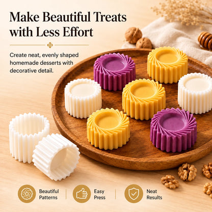 🔥LAST DAY SALE! 50% OFF!🔥Easy-Press Silicone Pastry & Cookie Molds – 2 Designs, Easy Release