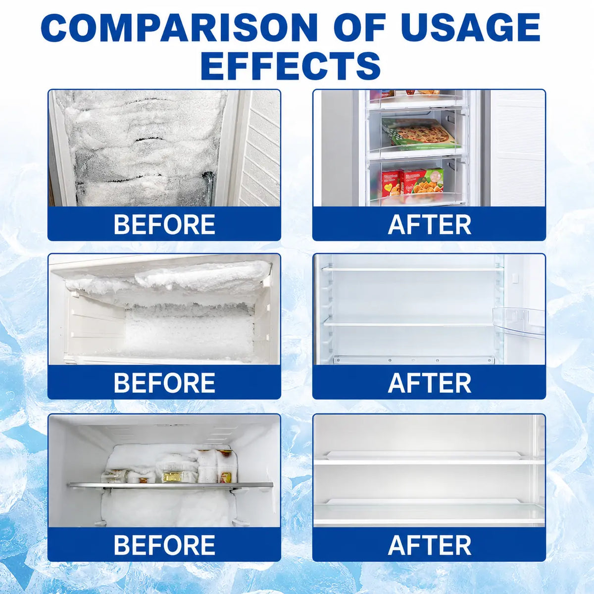 🔥LAST DAY SALE! 50% OFF!🔥Fast-Acting Refrigerator & Freezer De-Icing Spray – Effortless Frost Removal
