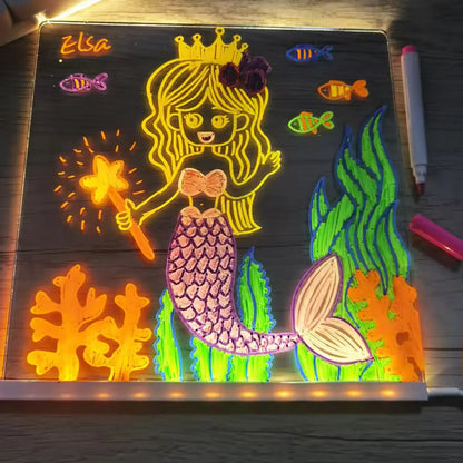🔥LAST DAY SALE! 50% OFF!🔥LED Light-Up Drawing Board for Kids – Screen-Free Creative Fun