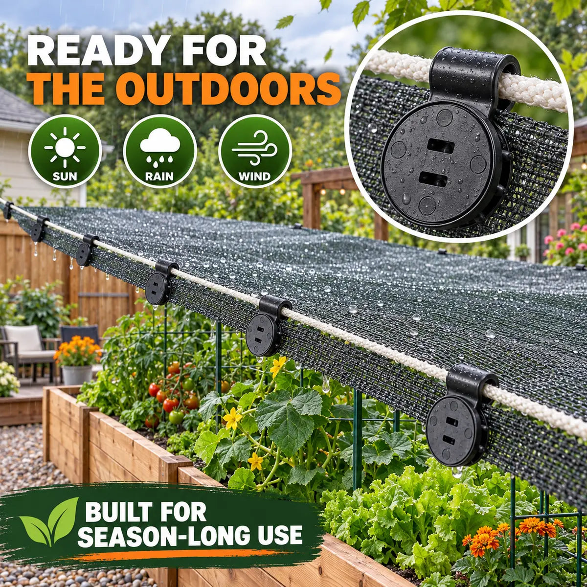 🔥LIMITED-TIME OFFER! BUY 1 GET 1 FREE EACH $0.22!🔥Heavy-Duty Shade Cloth Clips That Lock in Seconds