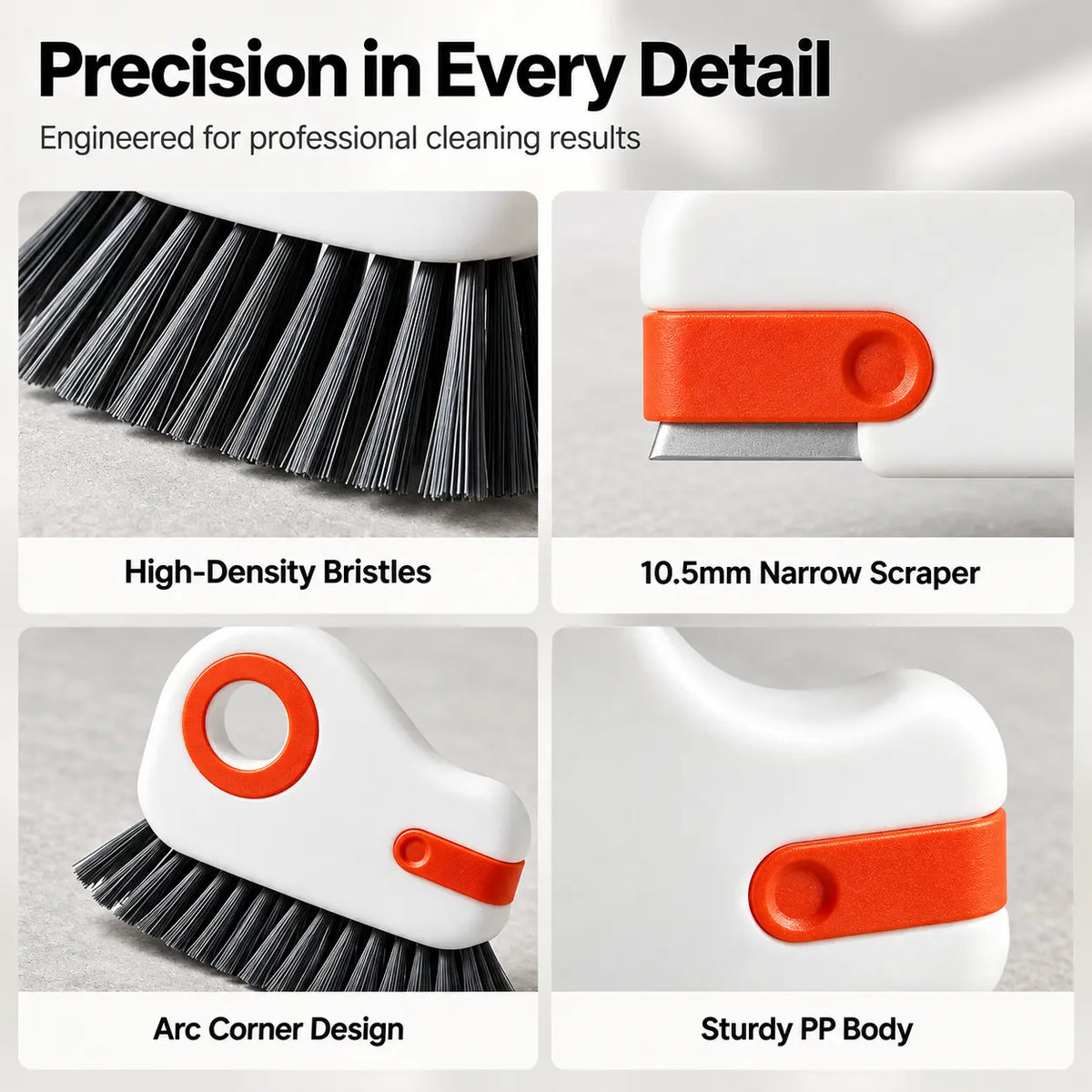🔥LIMITED-TIME OFFER! BUY 1 GET 1 FREE EACH $9.99!🔥🧹 2-in-1 Window Groove Cleaning Brush with Built-in Scraper