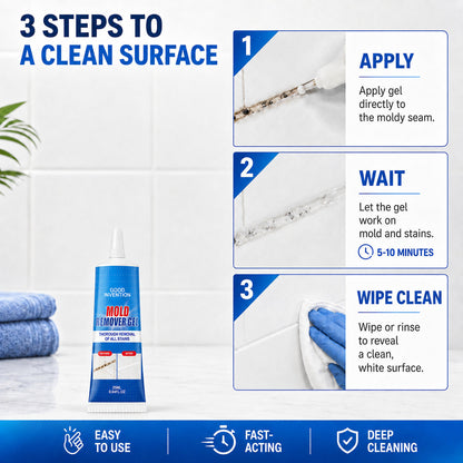 🔥 LIMITED-TIME OFFER! BUY 1 GET 1 FREE EACH $9.99!🔥Mold Remover Gel – Deep-Clean Tile, Grout & Caulk Without Scrubbing