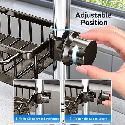 🔥50% OFF🔥No-Drill Faucet Organizer — Clear Counters, Everything Within Reach