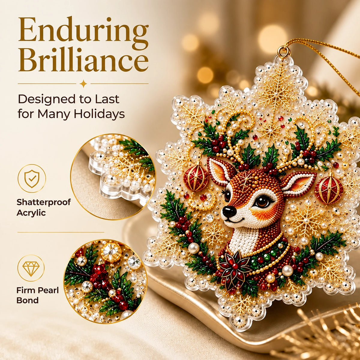 🔥LAST DAY SALE! 50% OFF!🔥DIY Diamond Ornament Set | Festive Craft Fun🎄