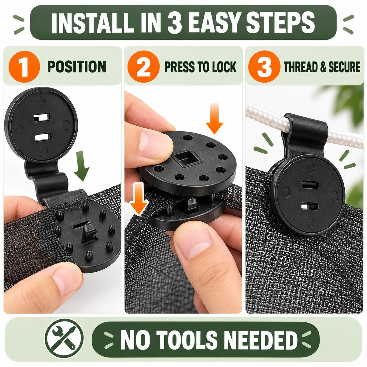 🔥LIMITED-TIME OFFER! BUY 1 GET 1 FREE EACH $0.22!🔥Heavy-Duty Shade Cloth Clips That Lock in Seconds
