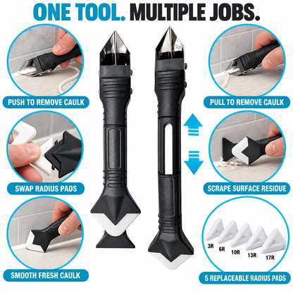 🔥LIMITED-TIME OFFER! BUY 1 GET 1 FREE EACH $8.49!🔥3-in-1 Caulking Tool Kit—Remove, Scrape & Smooth Like a Pro