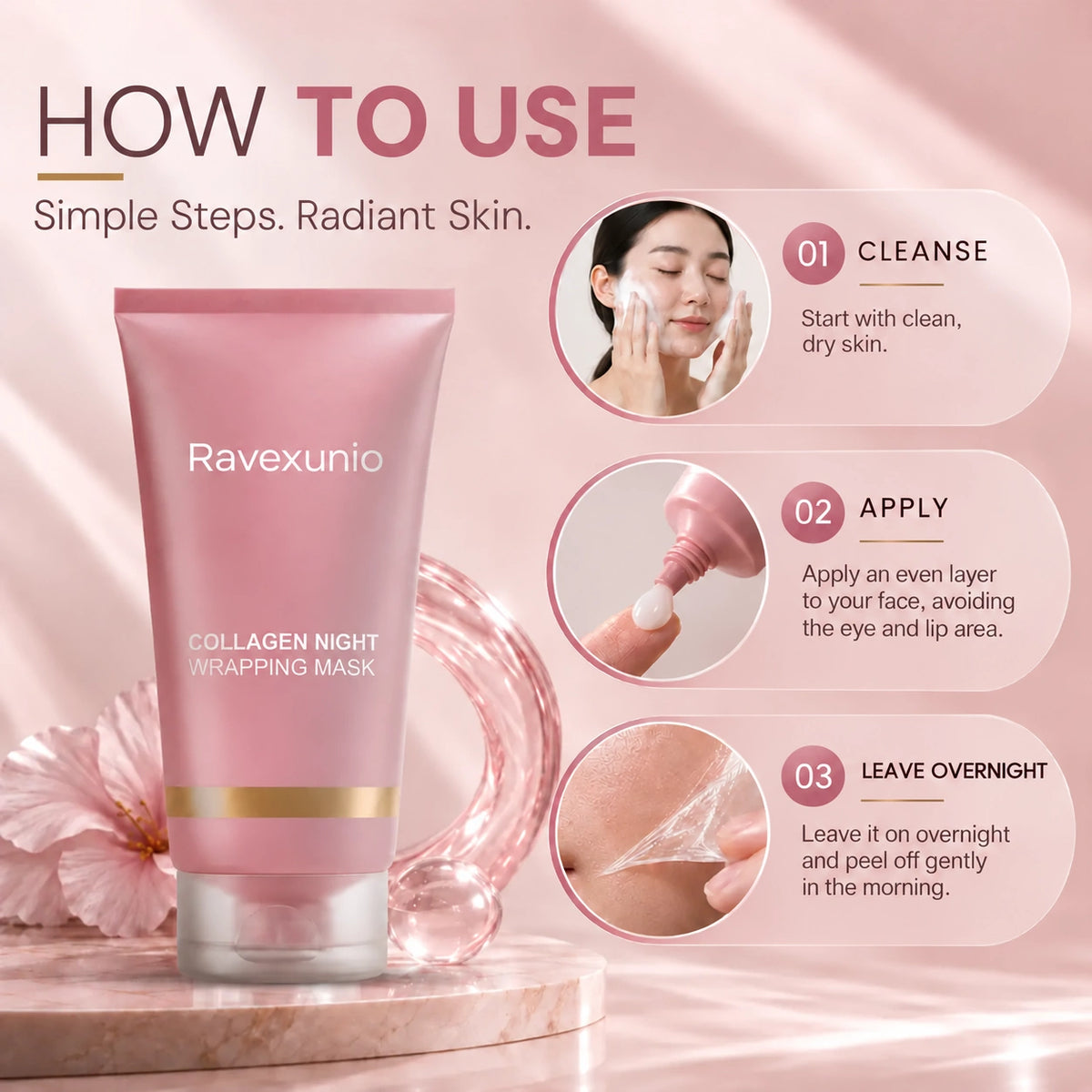🔥LAST DAY SALE! 50% OFF!🔥Collagen Night Wrapping Mask – Wake Up to Plump, Hydrated, Glass-Like Skin