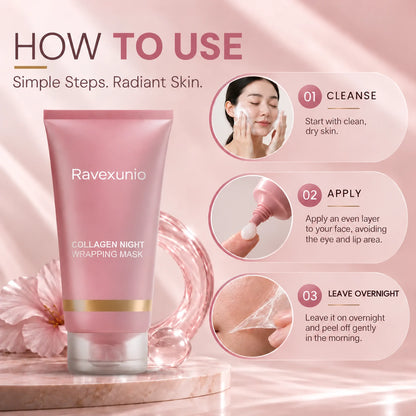 🔥LAST DAY SALE! 50% OFF!🔥Collagen Night Wrapping Mask – Wake Up to Plump, Hydrated, Glass-Like Skin