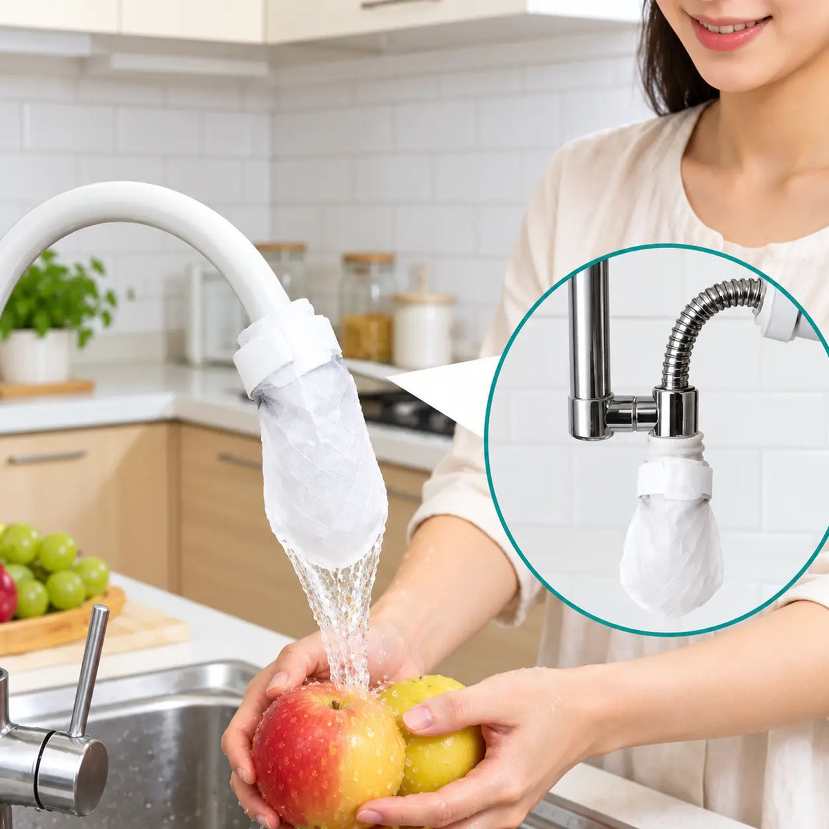 🔥LIMITED-TIME OFFER! BUY 1 GET 1 FREE EACH $9.99!🔥Say Goodbye to Dirty Faucet Water – Easy-Fit Filter Bags