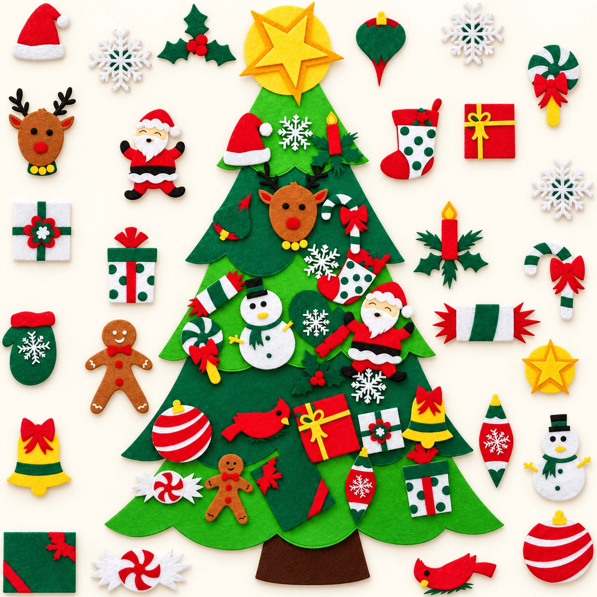 🔥Last Day Sale! 59% Off!🎄 DIY Felt Christmas Tree – Bring Christmas Magic to Playtime ✨