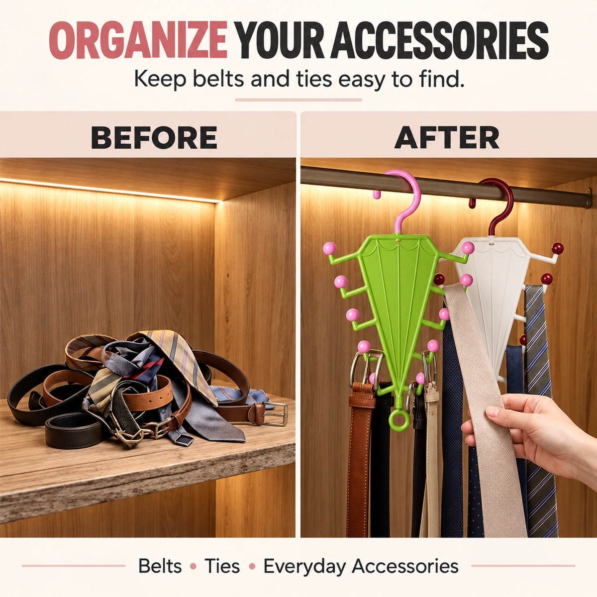🔥LAST DAY 59% OFF🔥V-Shaped Closet Organizer – Less Clutter, More Hanging Space