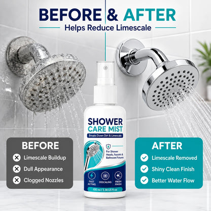 🚿 50% OFF! 🧴Shower Limescale Remover Spray | Removes Hard Water Stains & Buildup✨