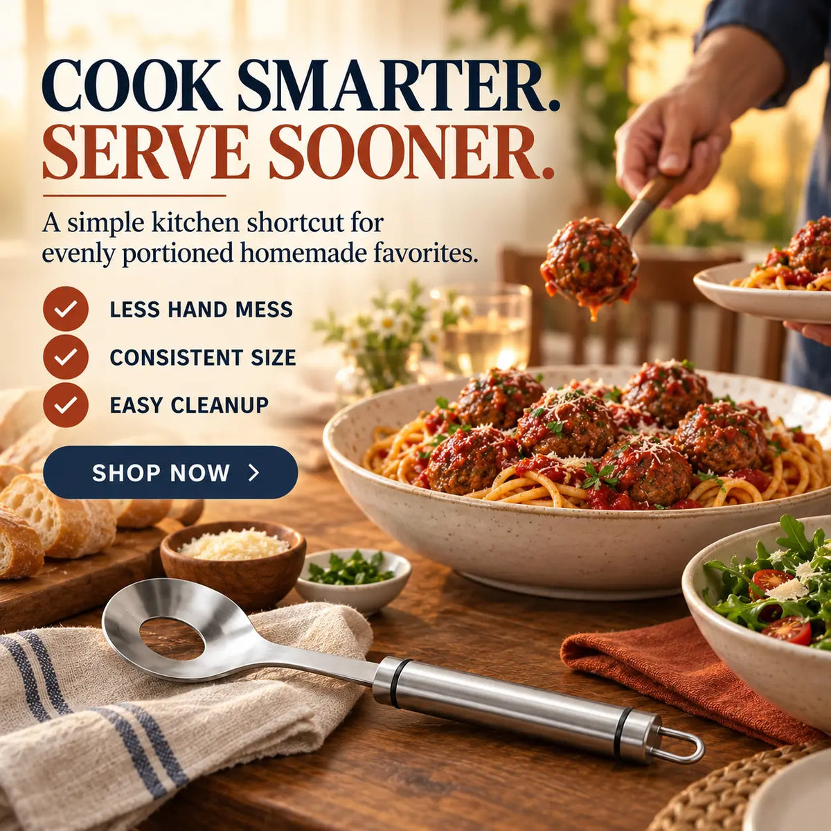 🔥 LIMITED-TIME OFFER! BUY 1 GET 1 FREE EACH $7.99!🔥🔥 Make Perfect Meatballs in Seconds – No Mess, No Sticky Hands!