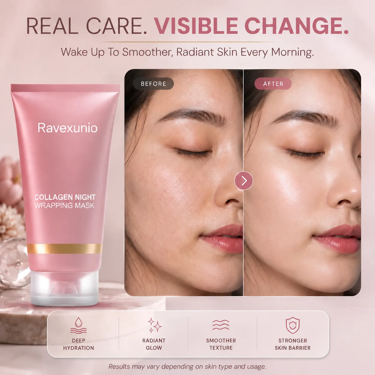🔥LAST DAY SALE! 50% OFF!🔥Collagen Night Wrapping Mask – Wake Up to Plump, Hydrated, Glass-Like Skin