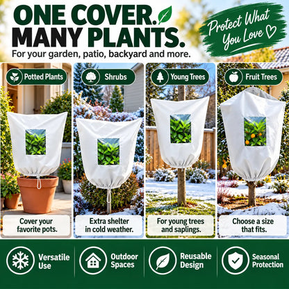 🔥LAST DAY SALE! 35% OFF!🔥Reusable Plant Frost Cover — Breathable Winter Protection with Easy-View Window