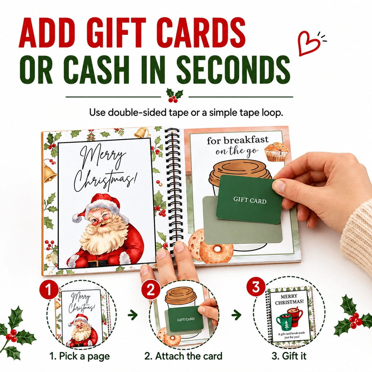 🔥Last Day Sale! 50% Off!🎄Christmas Gift Card Book – Turn Gift Cards Into Thoughtful Surprises🎁