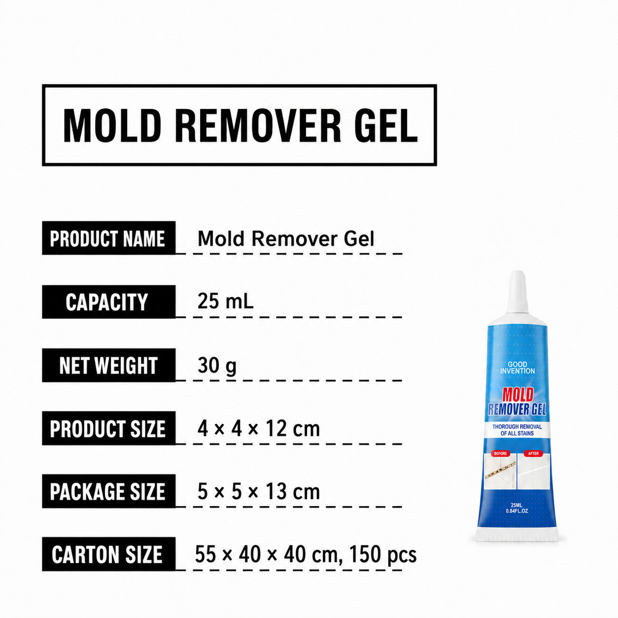 🔥 LIMITED-TIME OFFER! BUY 1 GET 1 FREE EACH $9.99!🔥Mold Remover Gel – Deep-Clean Tile, Grout & Caulk Without Scrubbing