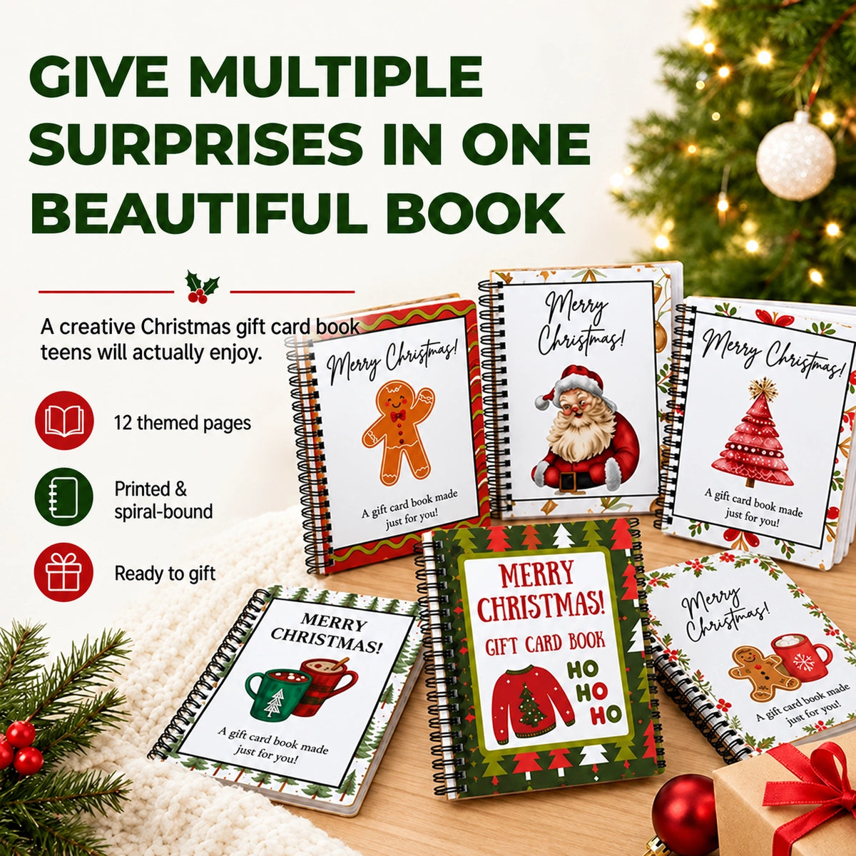 🔥Last Day Sale! 50% Off!🎄Christmas Gift Card Book – Turn Gift Cards Into Thoughtful Surprises🎁