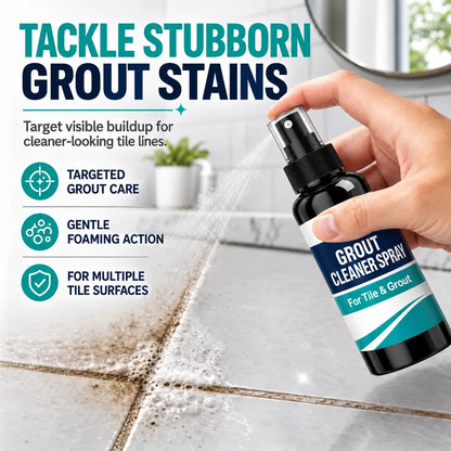 🔥LAST DAY SALE! 50% OFF!🔥Grout Stain & Mold Remover Spray – Deep-Clean Tile Lines with Less Scrubbing