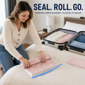 Roll-Up Travel Compression Bags - No Pump Needed