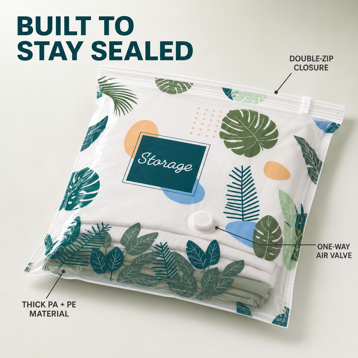 Heavy-Duty Reusable Vacuum Storage Bags for Clothes &amp; Bedding