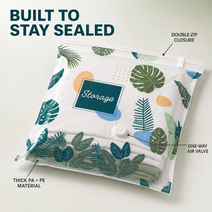 Heavy-Duty Reusable Vacuum Storage Bags for Clothes &amp; Bedding